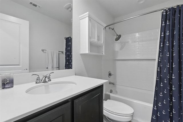 1417 Grassy Meadows Dr, Burleson, TX 76058 - full bathroom with vanity, toilet, and shower / bath combination with curtain