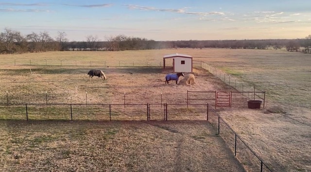 3547 County Road 1092, Celeste, TX 75423 - view of yard with a view of rural / pastoral area, an outdoor structure, and a gate