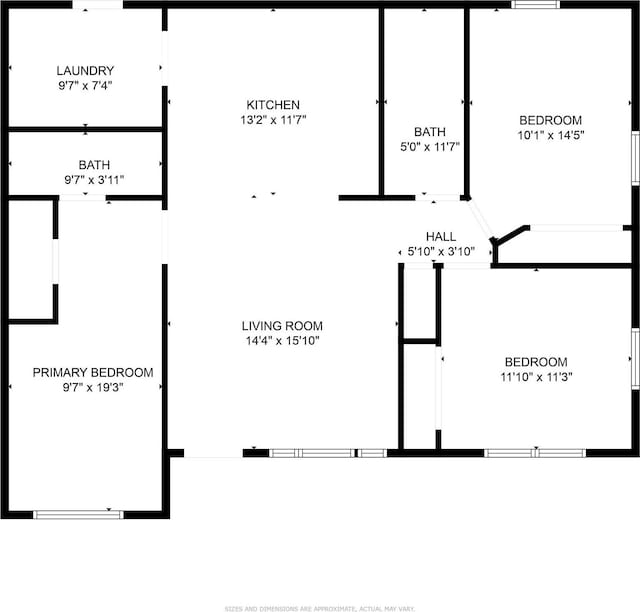 1043 Star St, Denison, TX 75020 - floor plan / room layout