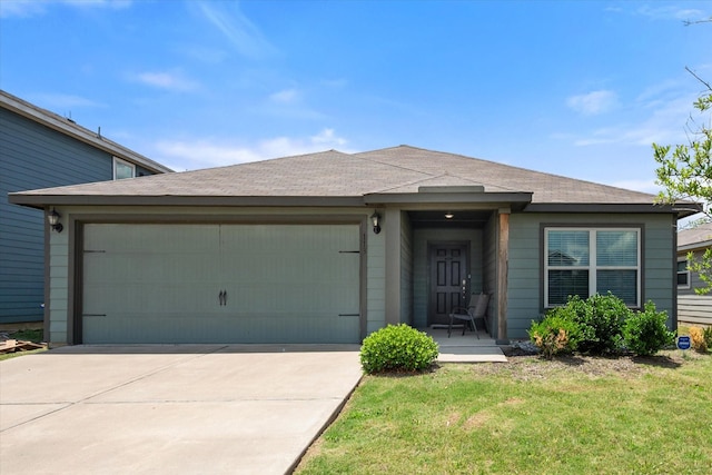 113 Hamilton Way, Venus, TX 76084 - view of front facade featuring a garage, concrete driveway, roof with shingles, and a front lawn