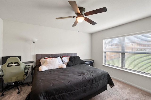 113 Hamilton Way, Venus, TX 76084 - bedroom with carpet flooring, baseboards, and ceiling fan