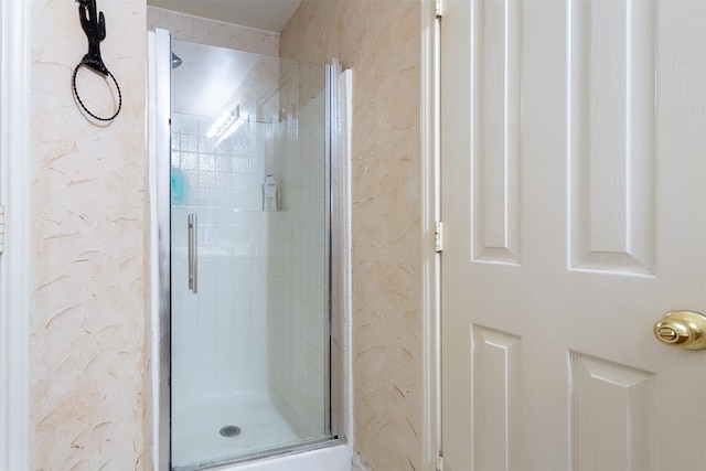 279 County Road 3470, Paradise, TX 76073 - full bath with a shower stall and a textured wall