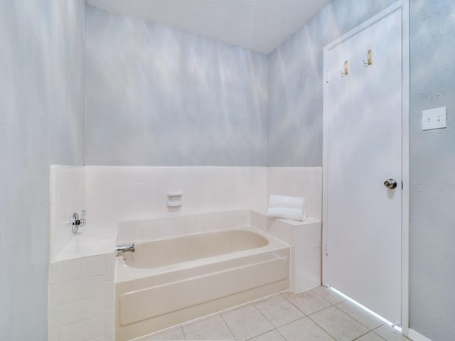 4552 Fremont Ln, Plano, TX 75093 - full bath with a garden tub and tile patterned floors