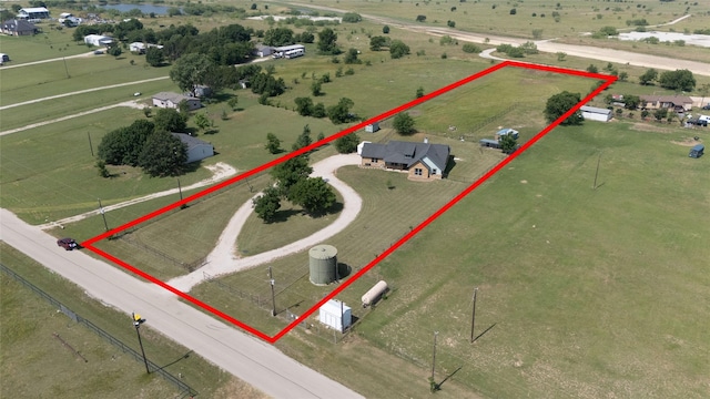 14447 Warbler Ln, Haslet, TX 76052 - view of rural area featuring property boundaries highlighted