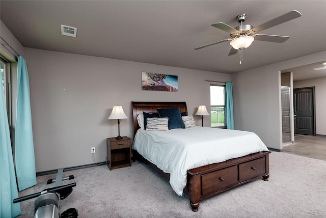 14447 Warbler Ln, Haslet, TX 76052 - bedroom with light carpet and a ceiling fan