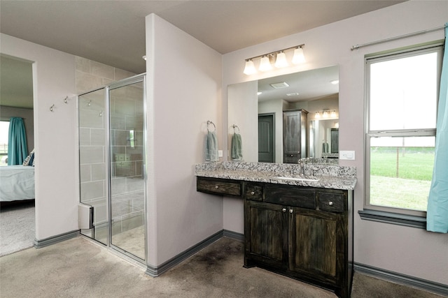 14447 Warbler Ln, Haslet, TX 76052 - ensuite bathroom featuring a stall shower and vanity