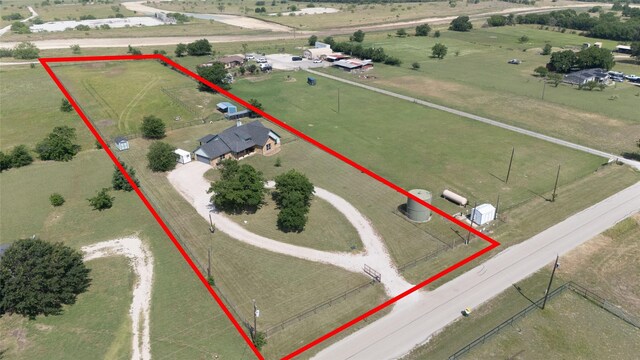 14447 Warbler Ln, Haslet, TX 76052 - view of rural area with property parcel outlined