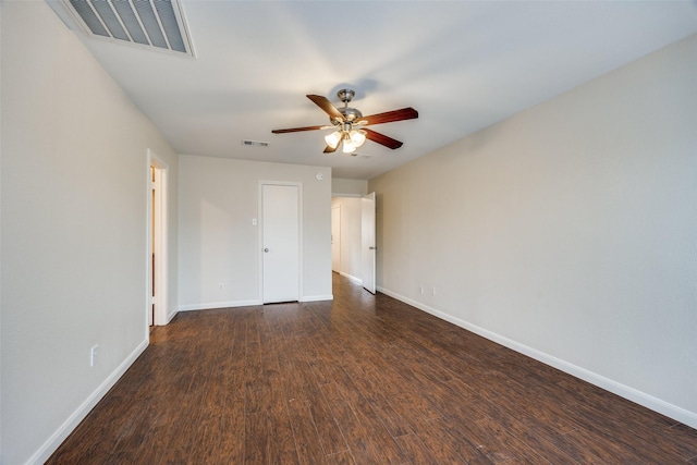 14277 Preston Rd Unit 524, Dallas, TX 75254 - empty room with ceiling fan, baseboards, and wood finished floors