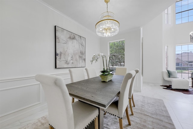 9320 Vista Cir, Irving, TX 75063 - dining room featuring a chandelier and ornamental molding