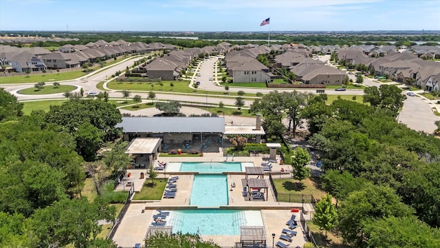 3817 Stonewood Dr, Little Elm, TX 75068 - aerial view of residential area with a pool