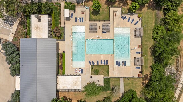 3817 Stonewood Dr, Little Elm, TX 75068 - aerial view of a pool