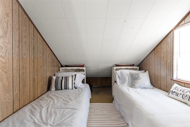 2029 Austin Aisle, Tool, TX 75143 - bedroom with wood walls and light carpet