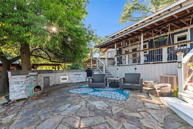 2029 Austin Aisle, Tool, TX 75143 - view of patio / terrace featuring stairway