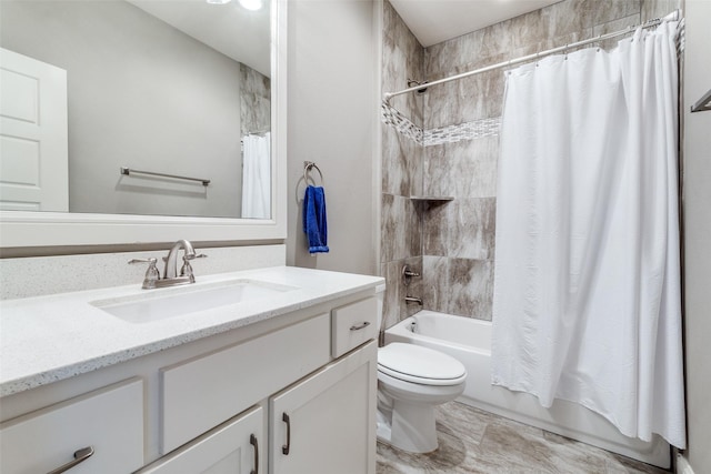 5913 Lewis St, Dallas, TX 75206 - full bathroom with vanity, shower / bath combo, and toilet