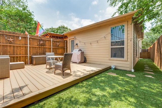 5913 Lewis St, Dallas, TX 75206 - wooden terrace featuring a grill