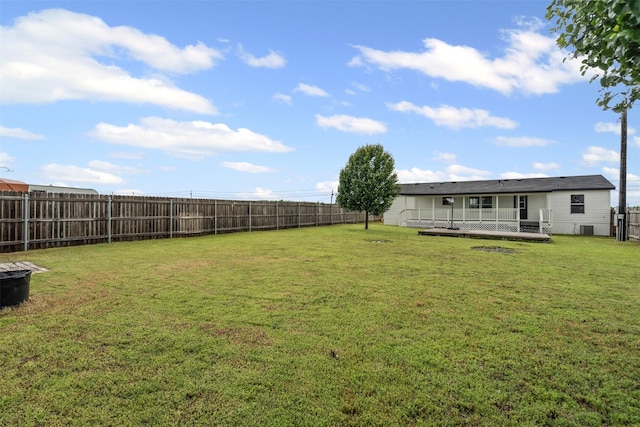 430 Indian Hills Rd, Bowie, TX 76230 - view of yard featuring central AC and a deck