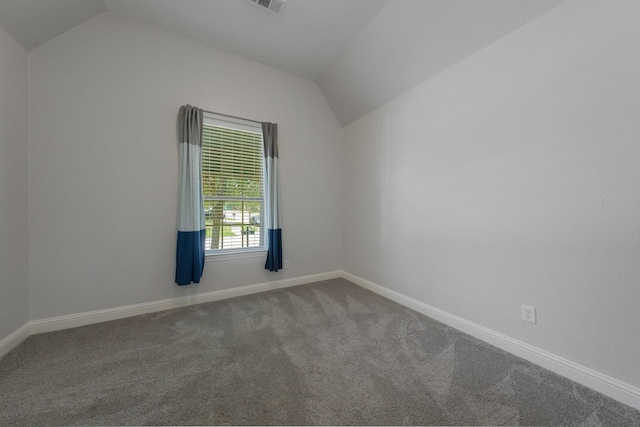 7340 San Felipe Dr, Irving, TX 75039 - bonus room with lofted ceiling, carpet, and baseboards