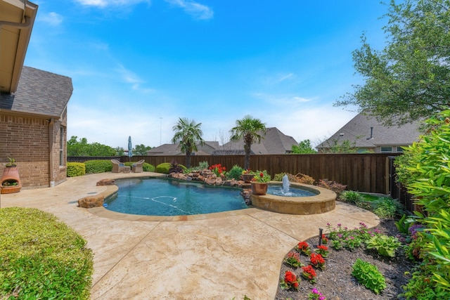 7340 San Felipe Dr, Irving, TX 75039 - view of pool featuring a patio area and a fenced backyard
