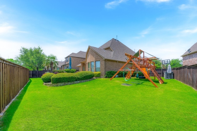 7340 San Felipe Dr, Irving, TX 75039 - view of yard with a playground