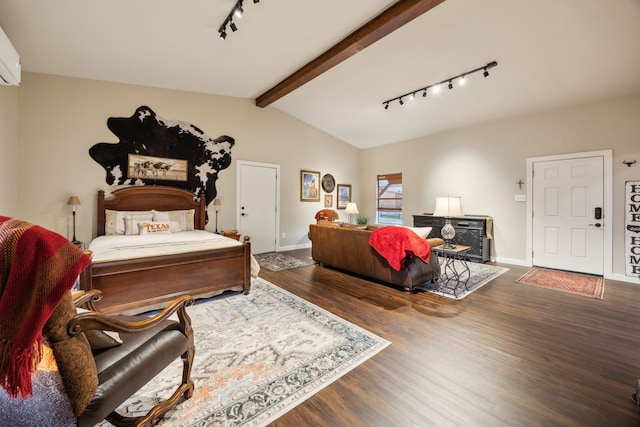 222 Bayne Rd, Haslet, TX 76052 - bedroom with track lighting, wood finished floors, and baseboards