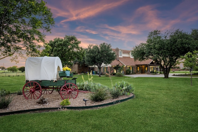 222 Bayne Rd, Haslet, TX 76052 - yard at dusk with a yard