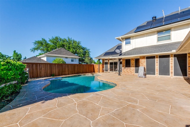 5301 Calumet Dr, Plano, TX 75023 - view of swimming pool with a fenced backyard and a patio area