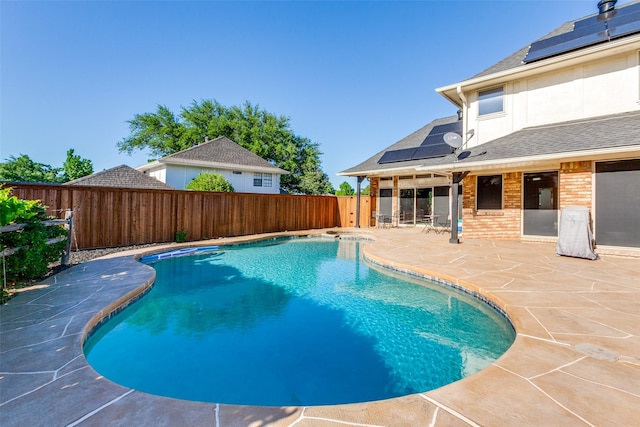 5301 Calumet Dr, Plano, TX 75023 - view of pool with a fenced backyard and a patio
