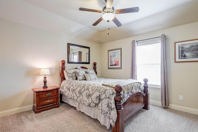 7205 E Nirvana Cir, North Richland Hills, TX 76182 - bedroom with light colored carpet, baseboards, and a ceiling fan