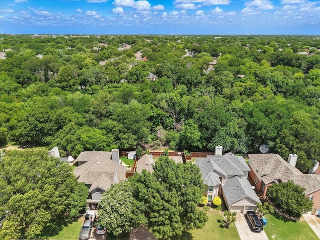 2308 Grandview Dr, Flower Mound, TX 75028 - aerial view of a heavily wooded area