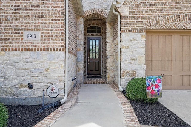8913 Honeysuckle Dr, Lantana, TX 76226 - entrance to property with stone siding and brick siding