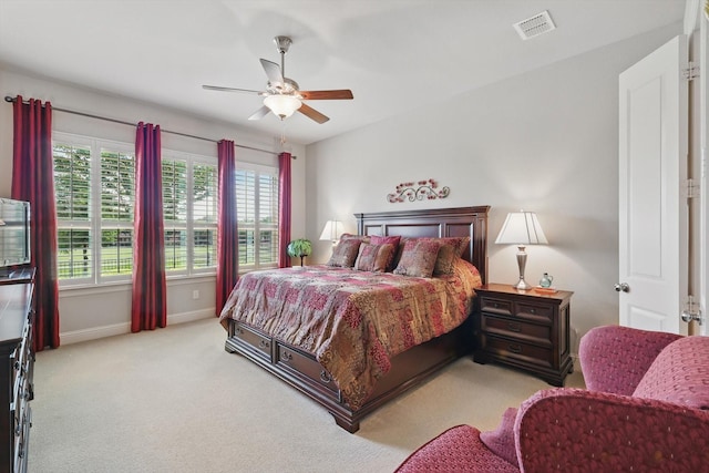 8913 Honeysuckle Dr, Lantana, TX 76226 - bedroom featuring baseboards, carpet flooring, and ceiling fan