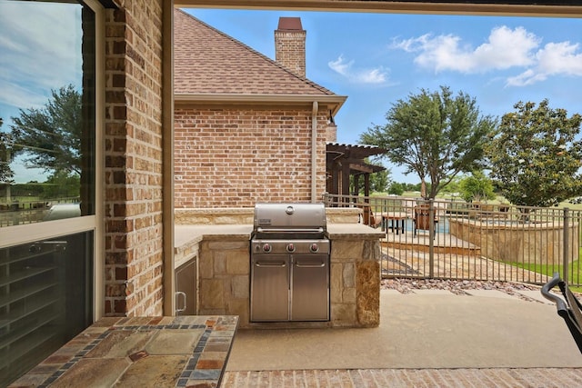 8913 Honeysuckle Dr, Lantana, TX 76226 - view of patio with a pergola
