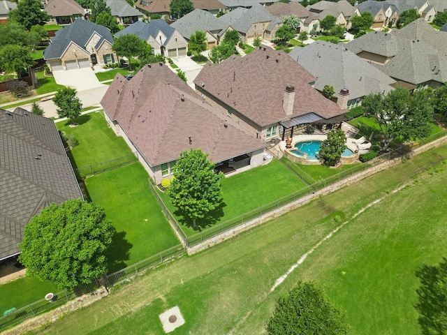8913 Honeysuckle Dr, Lantana, TX 76226 - aerial view of residential area with a pool area