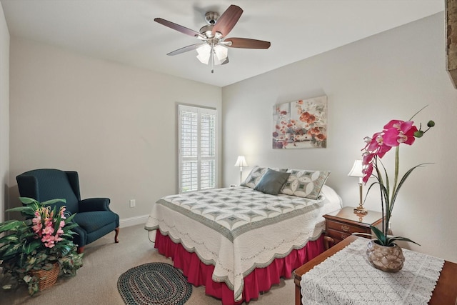 8913 Honeysuckle Dr, Lantana, TX 76226 - carpeted bedroom with baseboards and a ceiling fan