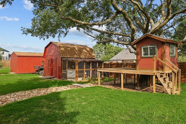 3241 Caleb Ct E, Midlothian, TX 76065 - view of yard featuring a storage unit