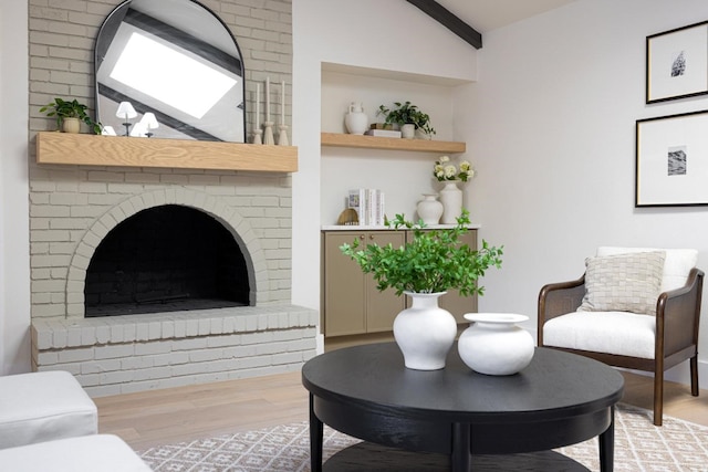 7117 La Sobrina Dr, Dallas, TX 75248 - living room with wood finished floors and a fireplace