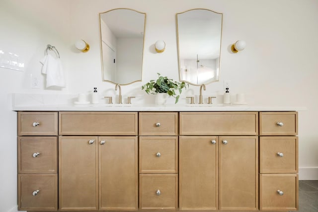 7117 La Sobrina Dr, Dallas, TX 75248 - full bathroom featuring double vanity