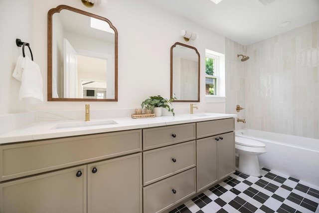 7117 La Sobrina Dr, Dallas, TX 75248 - bathroom featuring double vanity and bathtub / shower combination
