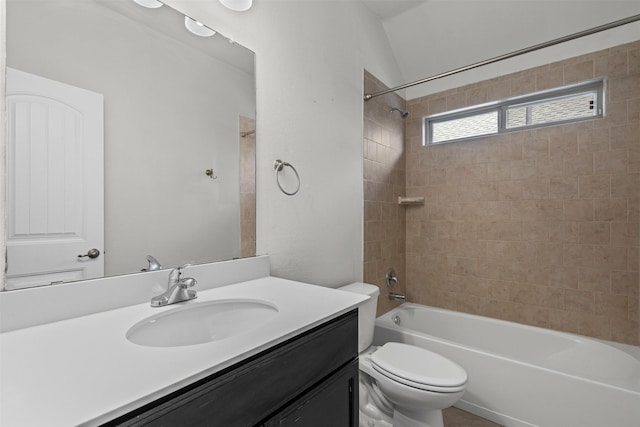 205 Mount Olive Ave, Mckinney, TX 75072 - bathroom with vanity, toilet, and bathtub / shower combination