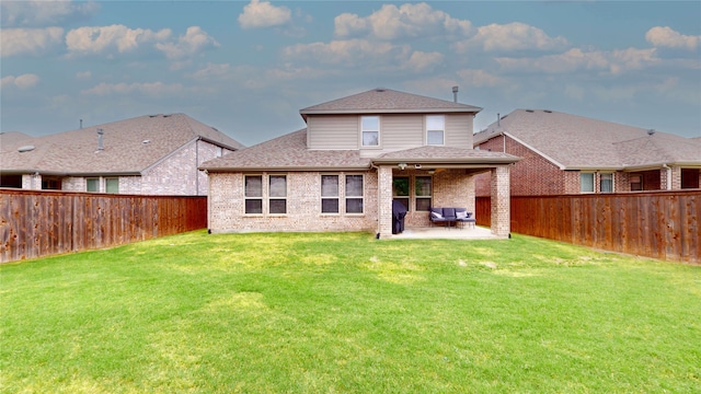 1916 Prestige Cove Ct, Wylie, TX 75098 - rear view of house featuring a patio area, brick siding, and roof with shingles