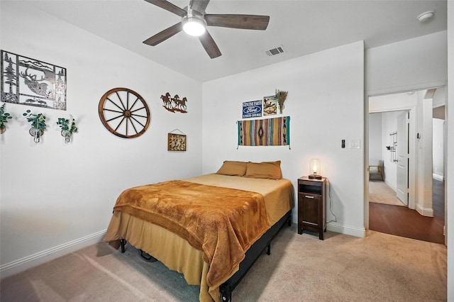 5224 Sonata Trl, Fort Worth, TX 76126 - bedroom featuring carpet floors, baseboards, and ceiling fan