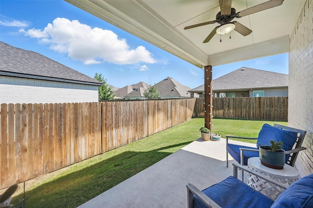 5224 Sonata Trl, Fort Worth, TX 76126 - view of patio with ceiling fan
