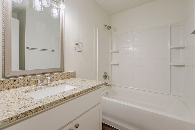 1423 Queen Annes Dr, Burleson, TX 76028 - bathroom featuring shower / tub combination and vanity