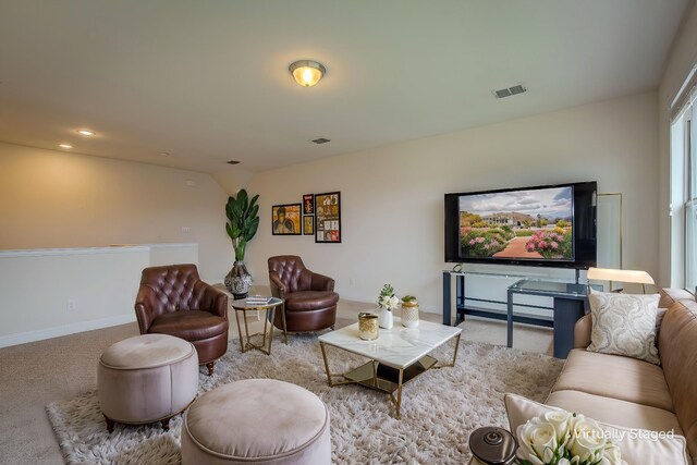 1328 Sandpiper Dr, Forney, TX 75126 - living room with carpet floors, baseboards, and recessed lighting