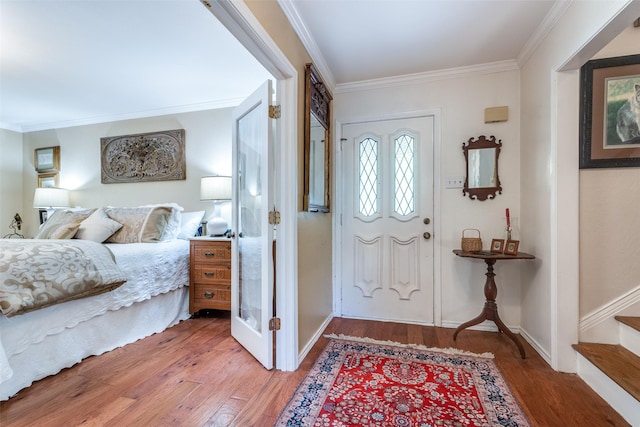 1467 Limerick Ct, Keller, TX 76262 - entryway with light wood-style floors, ornamental molding, and stairway