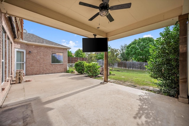 700 Sage Brush Dr, Weatherford, TX 76087 - view of patio with ceiling fan