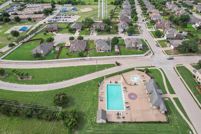 700 Sage Brush Dr, Weatherford, TX 76087 - aerial overview of property's location featuring a pool area and nearby suburban area