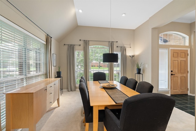 110 San Mateo Ct, Allen, TX 75013 - dining space with vaulted ceiling and baseboards