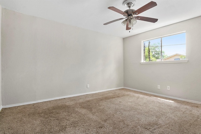 11022 Desdemona Dr, Dallas, TX 75228 - spare room featuring carpet, baseboards, and ceiling fan