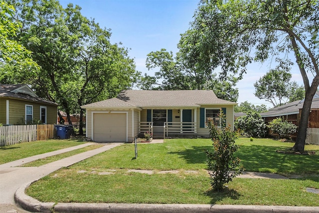 11022 Desdemona Dr, Dallas, TX 75228 - view of front of home with driveway, a porch, and an attached garage
